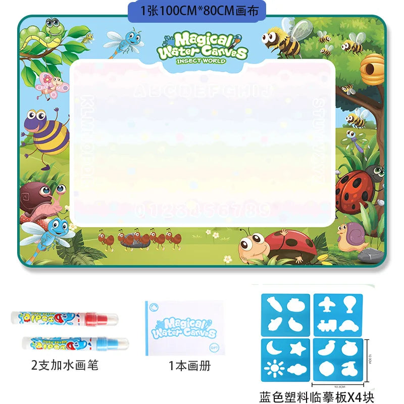 Oversized Water Canvas Pens - Montessori Learning Drawing Blanket for Kids - ZOOMNSTORE