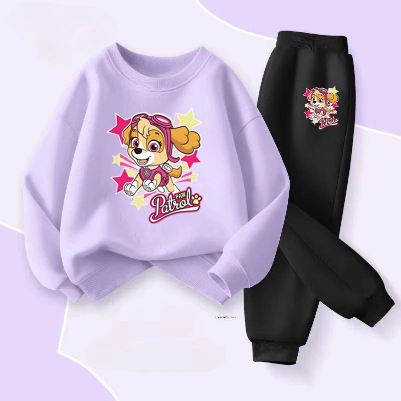 PAW Patrol Baby Girls Hoodies Set - Breathable Pullover Pant Two Piece Sweatsuit - ZOOMNSTORE