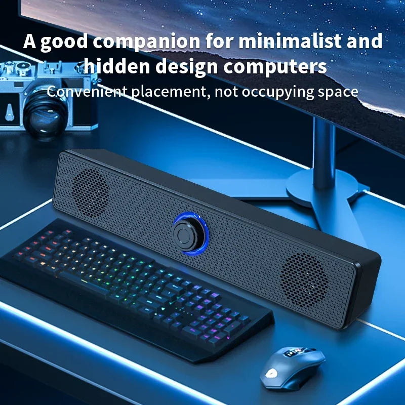 PC Soundbar - Wired Wireless Bluetooth Speaker for TV Gaming - ZOOMNSTORE
