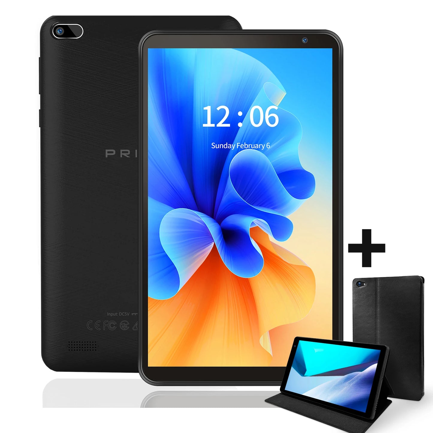 PRITOM 7 Inch Tablet - 32GB Android 11 Quad-Core HD Display Dual Camera WiFi PU Case - ZOOMNSTORE