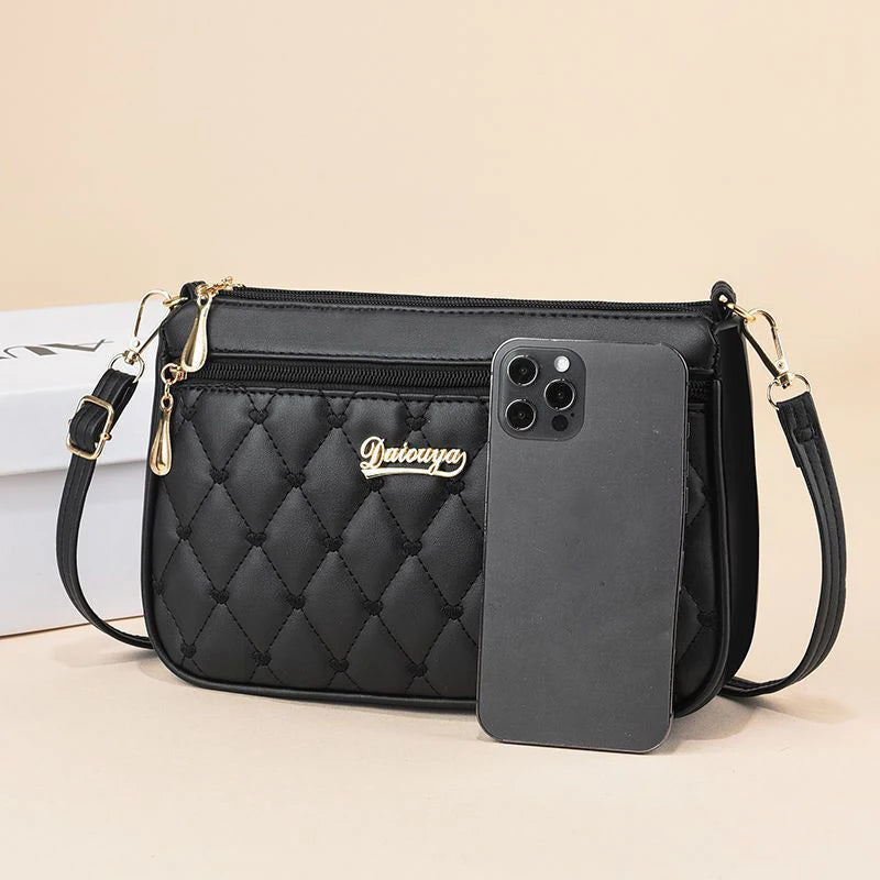 PU Leather Crossbody Bag - Fashionable Embroidered Shoulder Purse for Women - ZOOMNSTORE