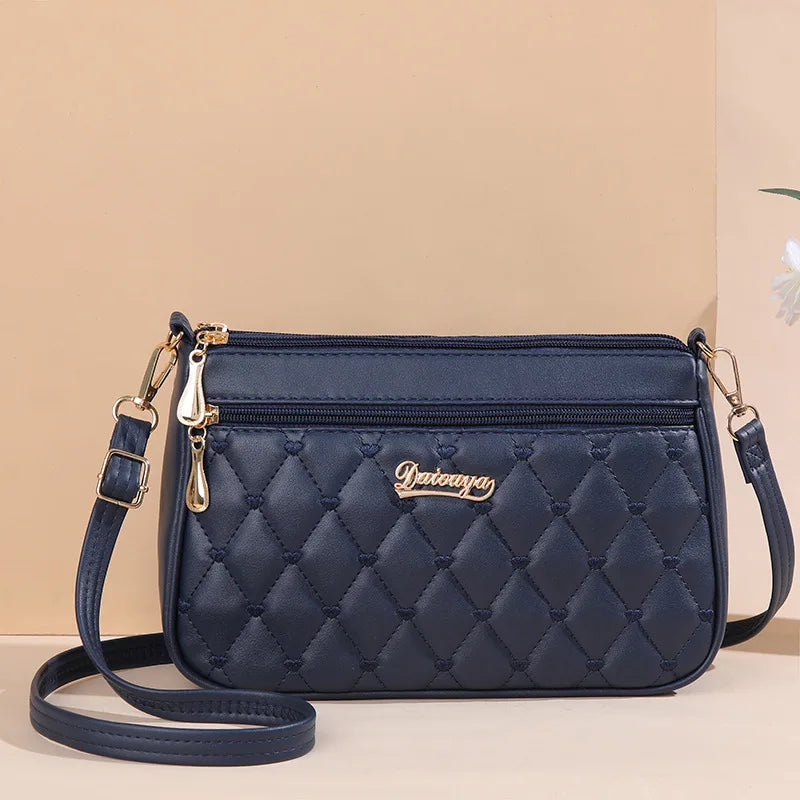 PU Leather Crossbody Bag - Fashionable Embroidered Shoulder Purse for Women - ZOOMNSTORE