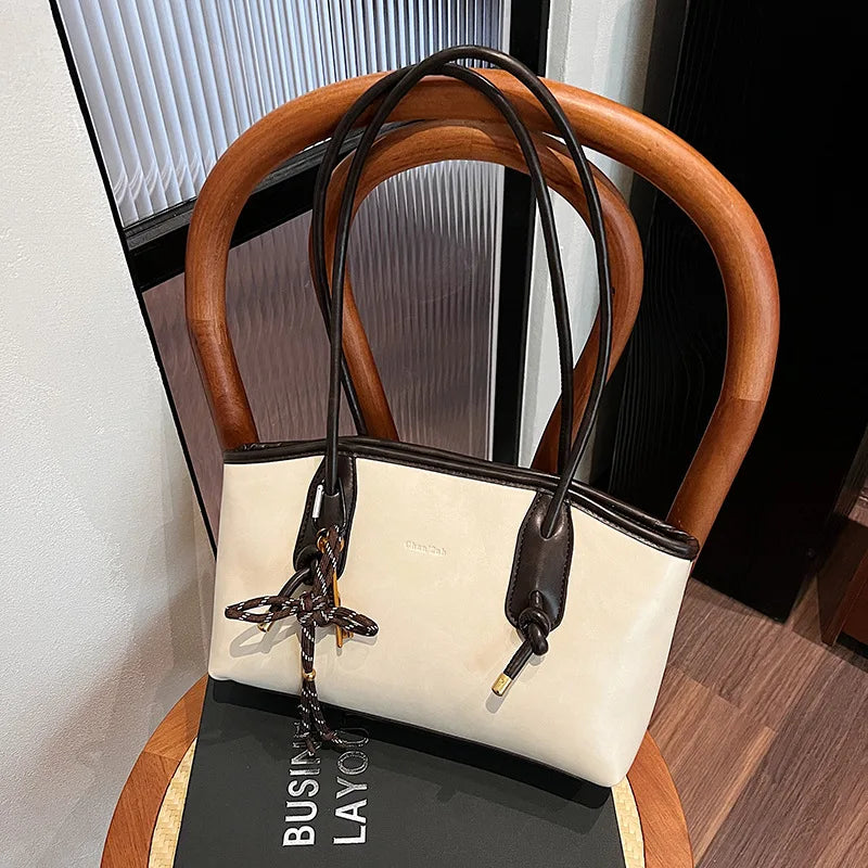 PU Leather Crossbody Bag - Womens Retro Shoulder Tote 2025 Winter Y2K Trend - ZOOMNSTORE
