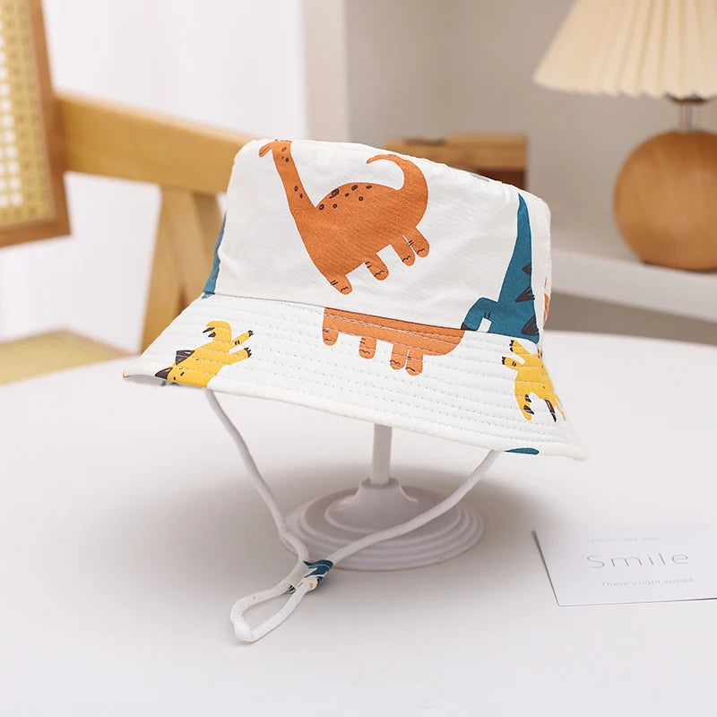 New Panama Summer Baby Sun Hat for Girls and Boys Beach Sun Cap Cartoon Autumn Kids Fisherman's Cap Outdoor Baby Bucket Hat - ZOOMNSTORE