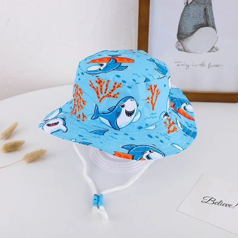 New Panama Summer Baby Girls Hat Beach Sun Cap Travel Boys Fisherman Cap Outdoor Children Bucket Hats Cotton Toddler Baby Hats - ZOOMNSTORE