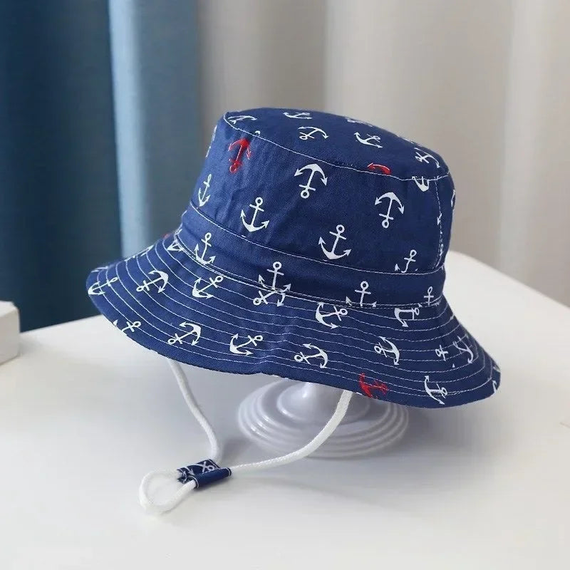 New Panama Summer Baby Girls Hat Beach Sun Cap Travel Boys Fisherman Cap Outdoor Children Bucket Hats Cotton Toddler Baby Hats - ZOOMNSTORE
