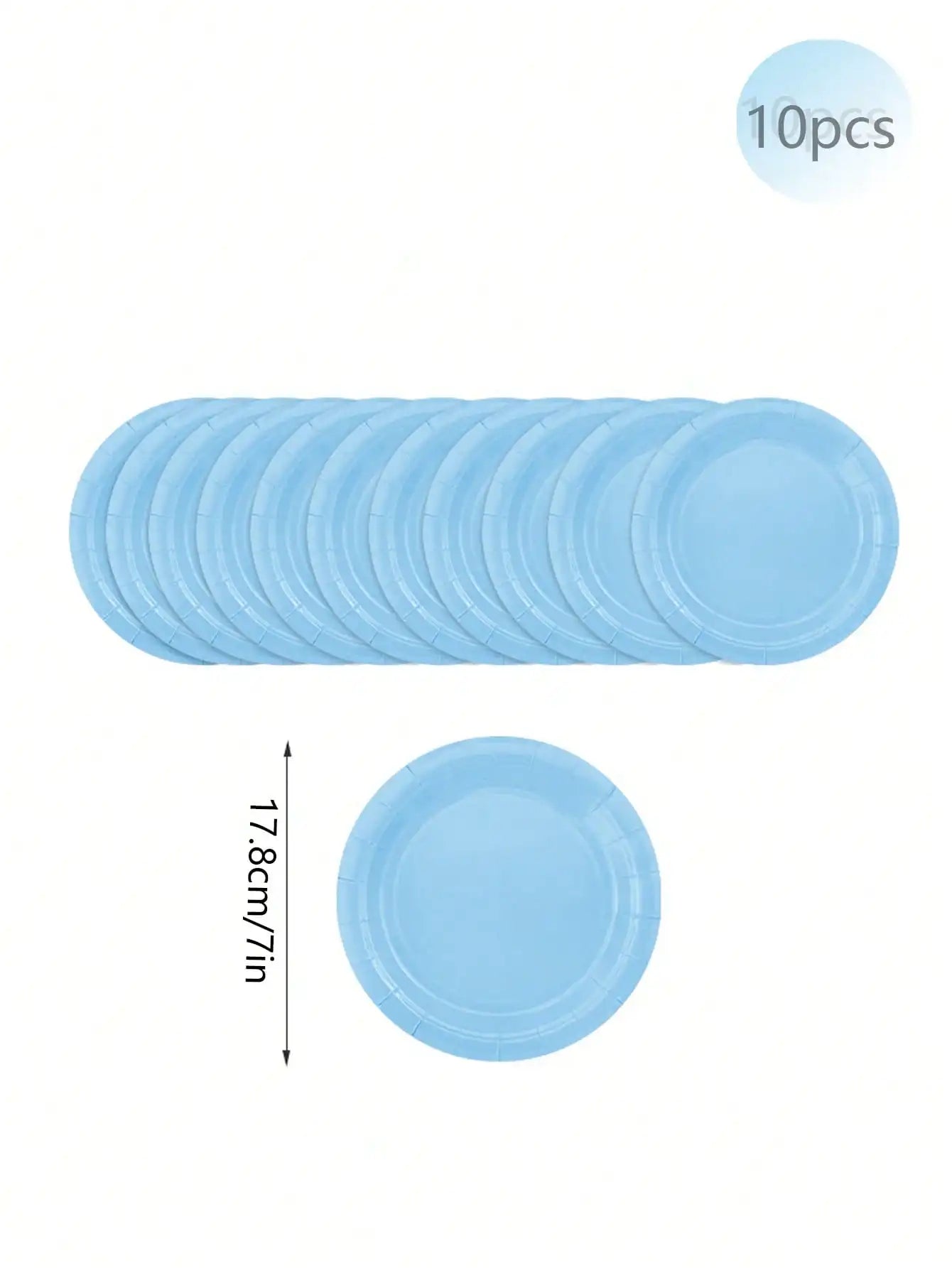 Sky Blue Party Supplies Set - Disposable Plates Spoons Forks Knives - ZOOMNSTORE