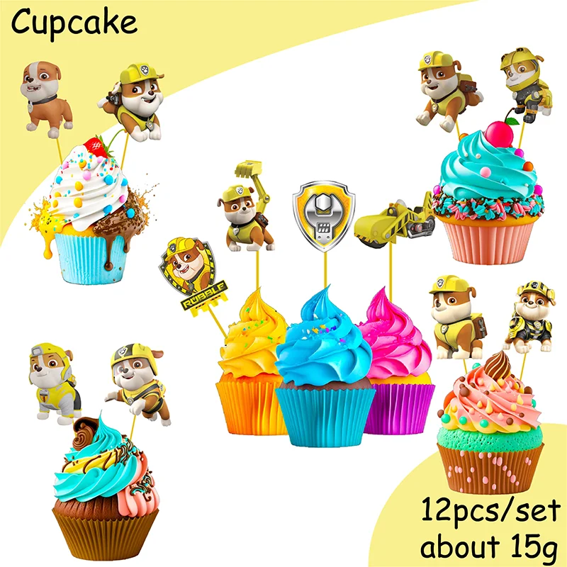 Paw Patrol Birthday Party Supplies - Rubble Tableware Set - ZOOMNSTORE