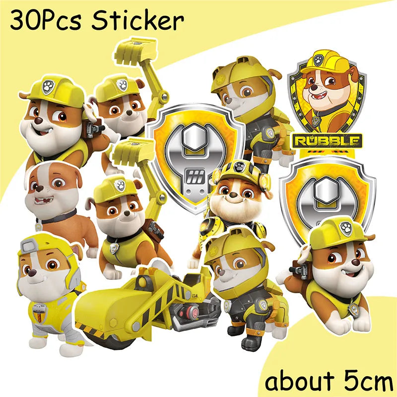 Paw Patrol Birthday Party Supplies - Rubble Tableware Set - ZOOMNSTORE