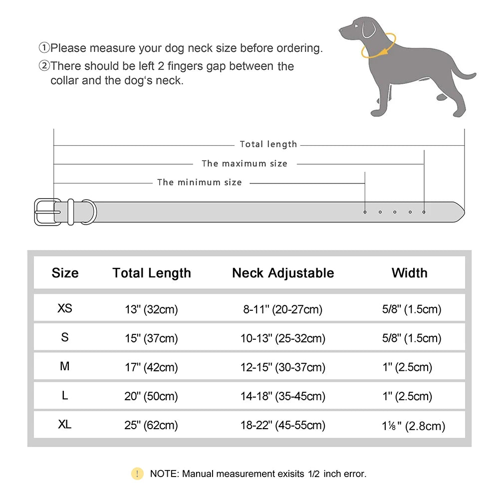 Personalized Dog Collar with Engraved Tag - Adjustable for Small to Large Dogs - ZOOMNSTORE