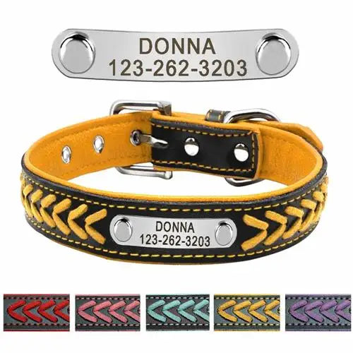 Personalized Dog Collar with Engraved Tag - Adjustable for Small to Large Dogs - ZOOMNSTORE