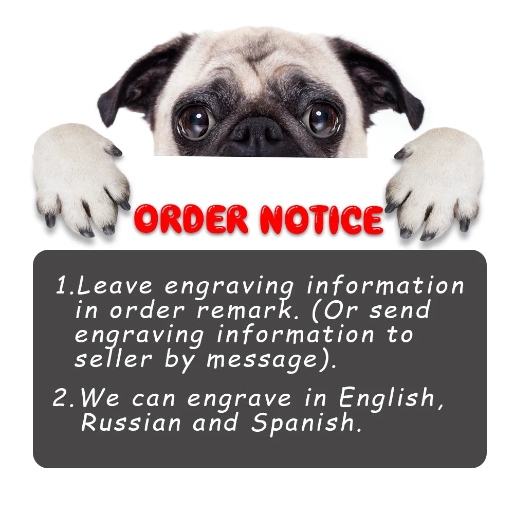 Personalized Engraved Dog Collar - Custom Nylon Pet ID Tag for Small Large Dogs - ZOOMNSTORE