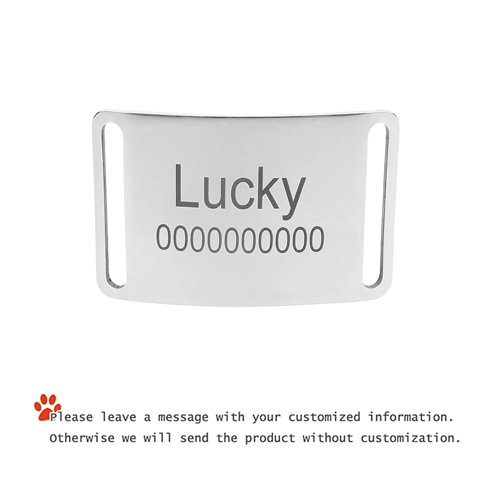 Personalized Pet Collar with Engraved ID Tag - Custom Cat Dog Accessory in Black Silver Gold - ZOOMNSTORE