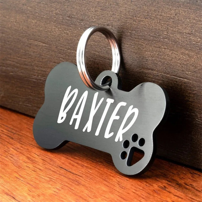 Personalized Stainless Steel Dog ID Tag - Customized Pet Name Tag - ZOOMNSTORE