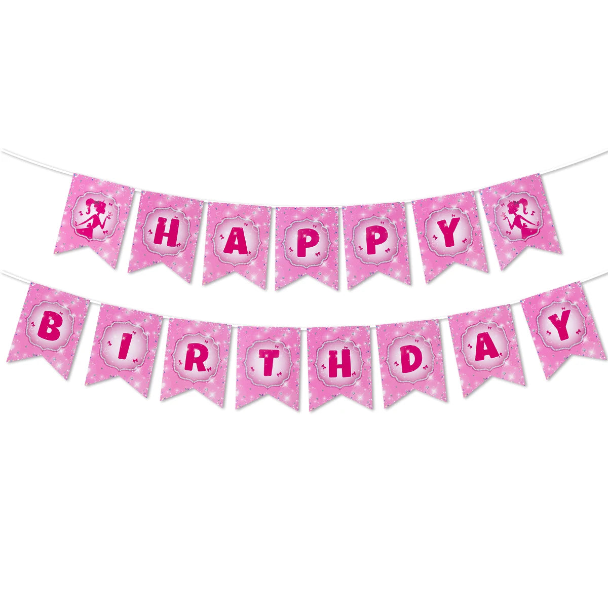 Pink Princess Party Tableware Set - Disposable Plates Cups Napkins for Girls Birthday or Baby Shower - ZOOMNSTORE