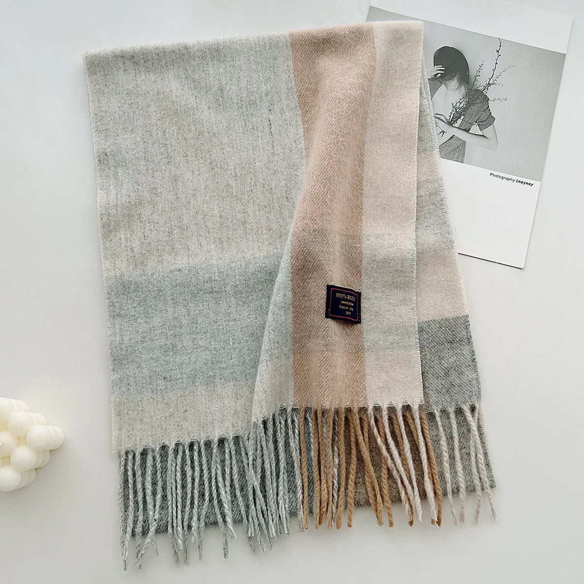 Plaid Cashmere Scarf - Warm Winter Shawl for Men and Women - ZOOMNSTORE