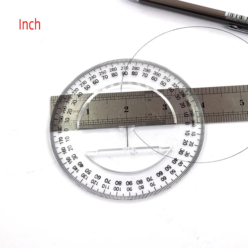The Iatest Portable Diameter 10-20CM Plastic 360 Meter Goniometer Ruler Swing Arm, for School Office Supplies - ZOOMNSTORE