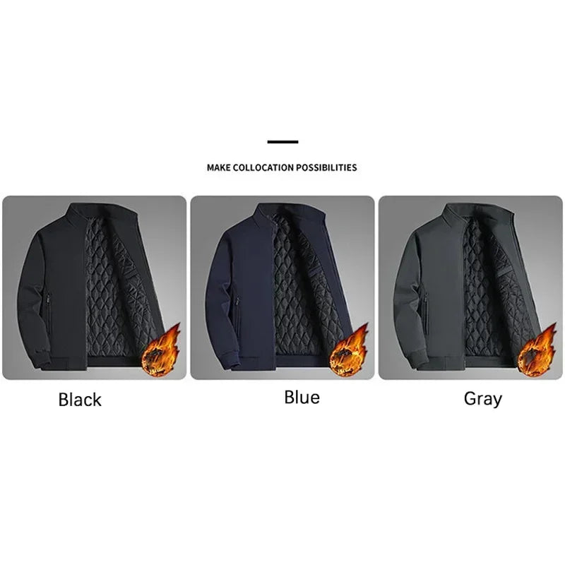 Plus Size 8XL Mens Winter Jacket - Waterproof Thick Stand Collar Coat - ZOOMNSTORE