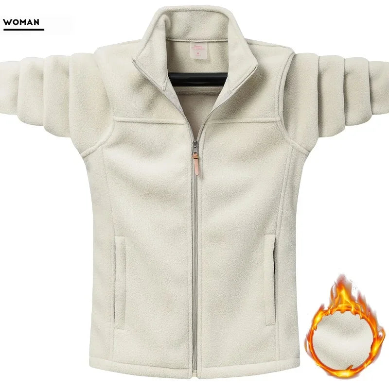 Plus Size 9XL Tactical Fleece Jacket - Windproof Camping Coat for Men Women - ZOOMNSTORE