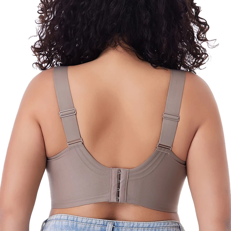 Plus Size Wireless Push-Up Bra - Seamless Thin Cup Bralette M-6XL - ZOOMNSTORE