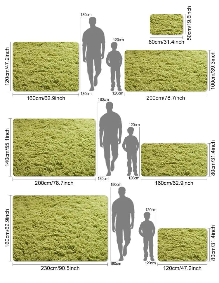 Plush Area Rug - Soft Non-Slip Mat for Living Room and Childrens Room Decor - ZOOMNSTORE