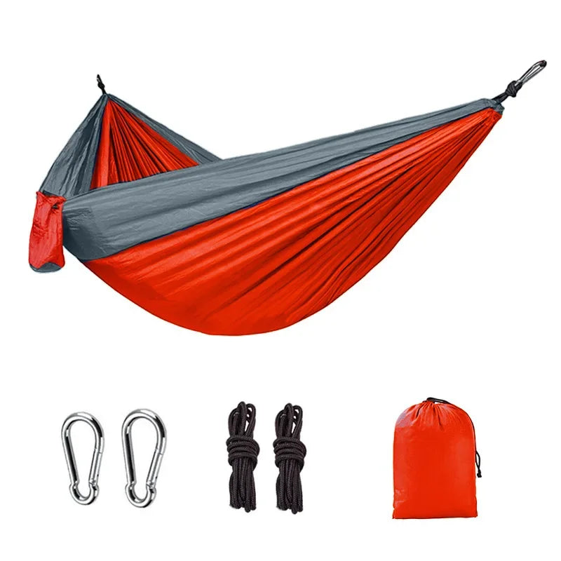 Portable Camping Hammock - High Strength Nylon Hanging Bed for Outdoor Use - ZOOMNSTORE