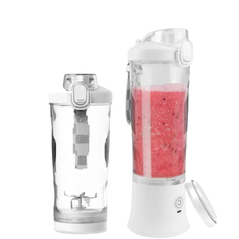 Portable Electric Juicer - USB Rechargeable 600ml Mixer for Milkshakes and Juice - ZOOMNSTORE