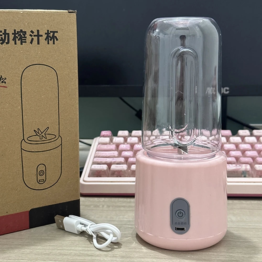 Portable Electric Fruit Juicer Blender - Double Cup USB Mixer - ZOOMNSTORE