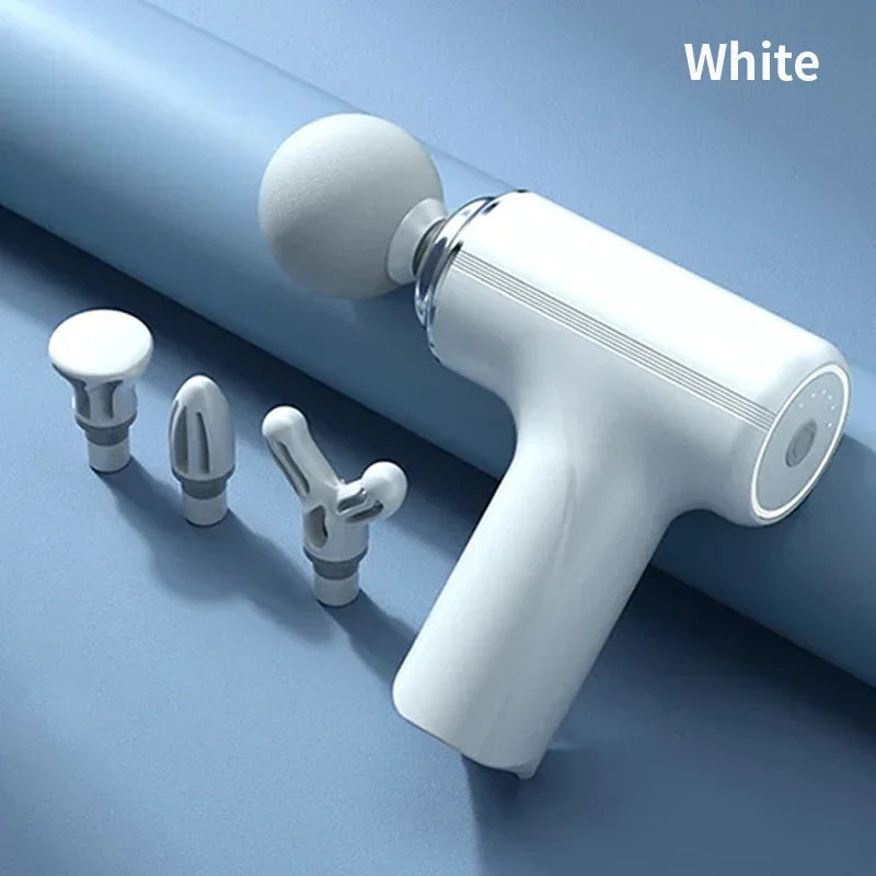 Portable Massage Gun – AI Powered Fascia Massage Gun With 4 Replaceable Heads & LED Light - ZOOMNSTORE