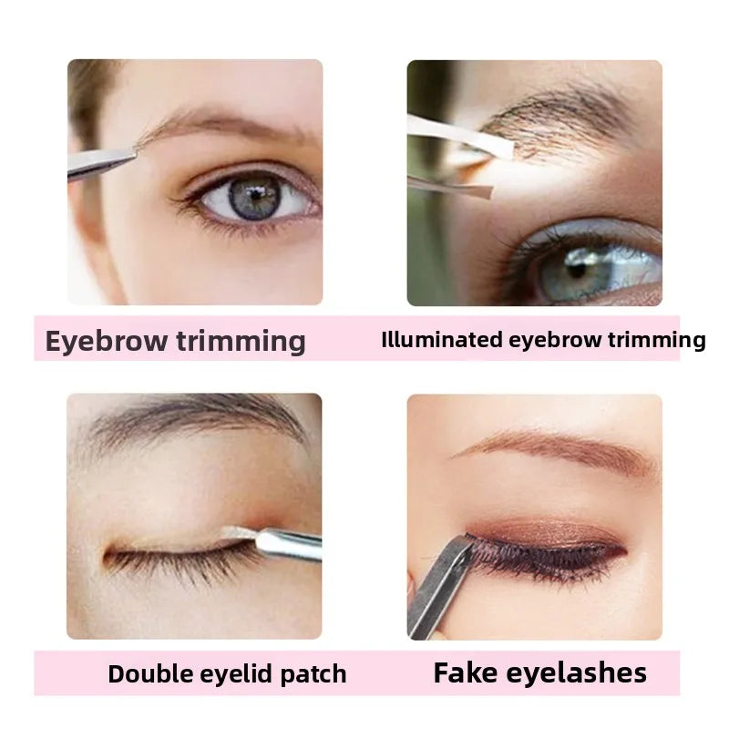 Portable Stainless Steel Eyebrow Hair Remover with LED Light - ZOOMNSTORE