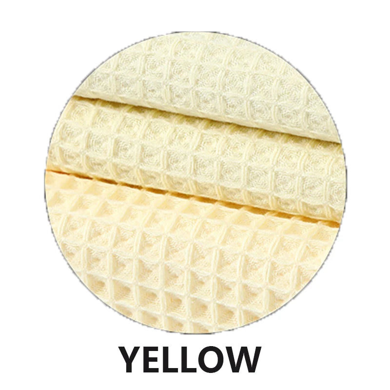 YIANSHU Waffle Towels Set Premium Cotton Bath Towel & Hand Towel Ultra Absorbent Soft Lint Free Quick Dry Lightweight Bath Sheet - ZOOMNSTORE