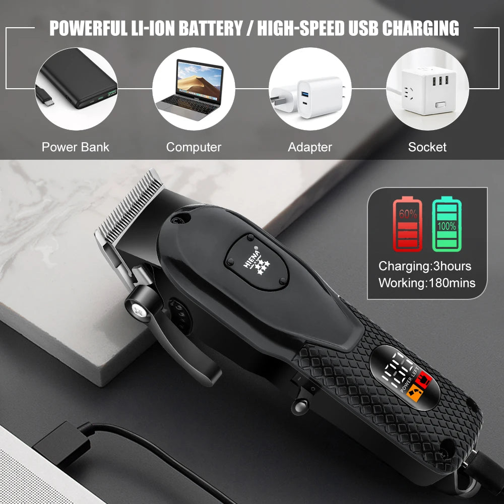 Professional Hair Clipper - Electric Barber Trimmer for Men - ZOOMNSTORE