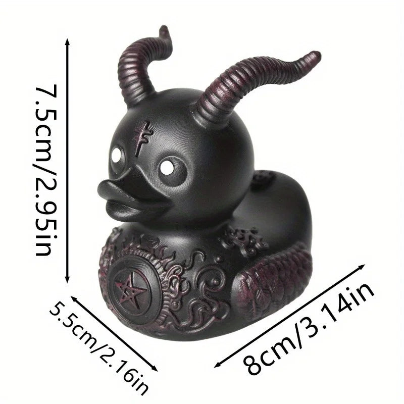 Duck Satan Punk Resin Craft - Halloween Room Decoration - ZOOMNSTORE