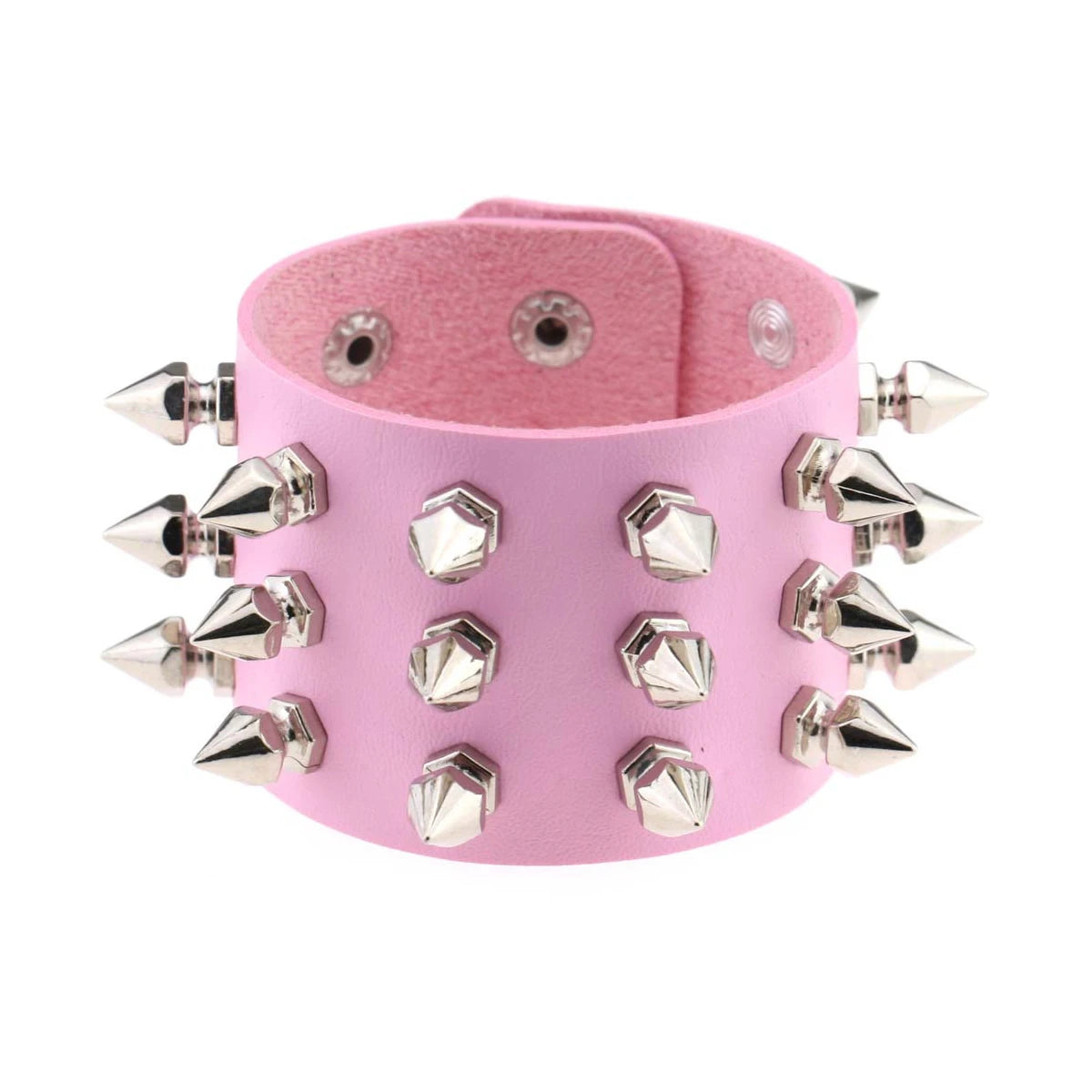Punk Rock Band Rivet Bracelet Gothic Fashion Men's And Women's Bracelet Style Daily Carnival Valentine's Day Wear Halloween Gift - ZOOMNSTORE