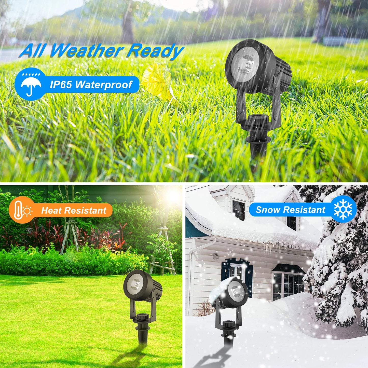 RGB Solar Spotlight - IP65 Waterproof Outdoor Garden Light for Holiday Decor - ZOOMNSTORE