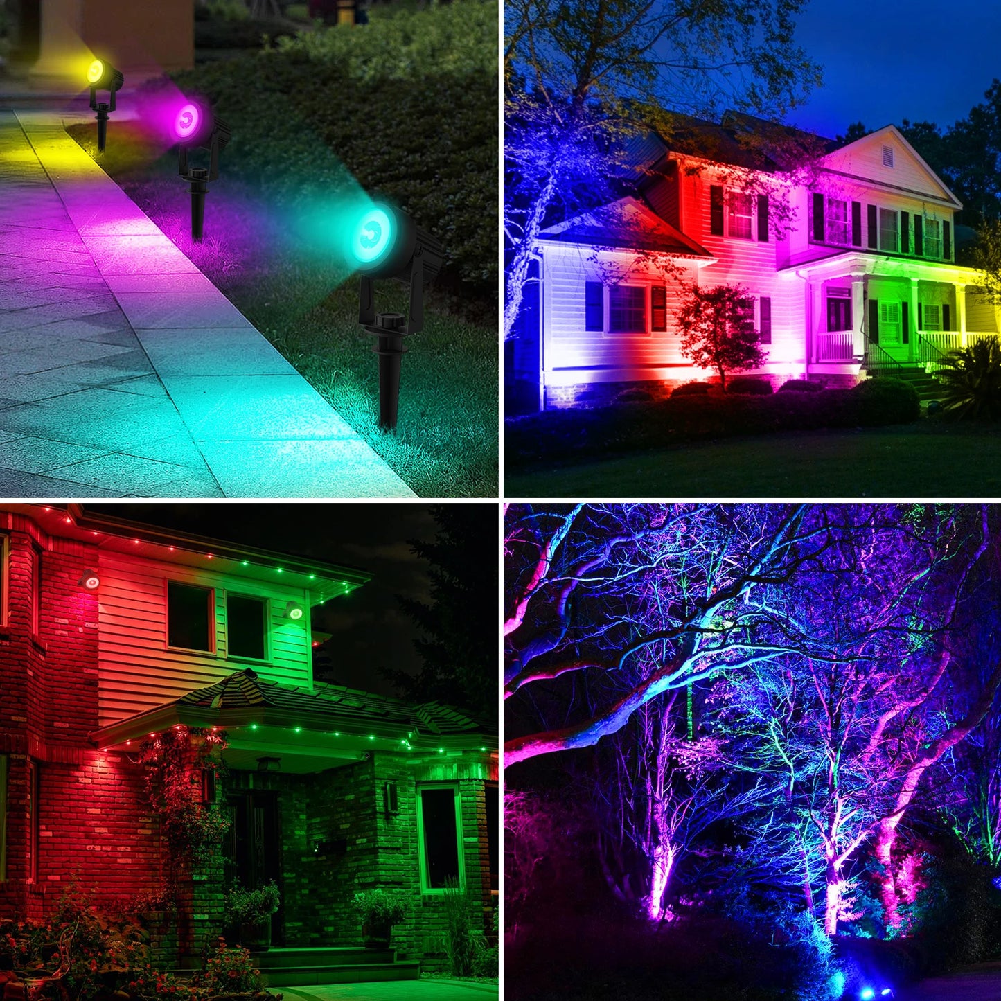 RGB Solar Spotlight - IP65 Waterproof Outdoor Garden Light for Holiday Decor - ZOOMNSTORE