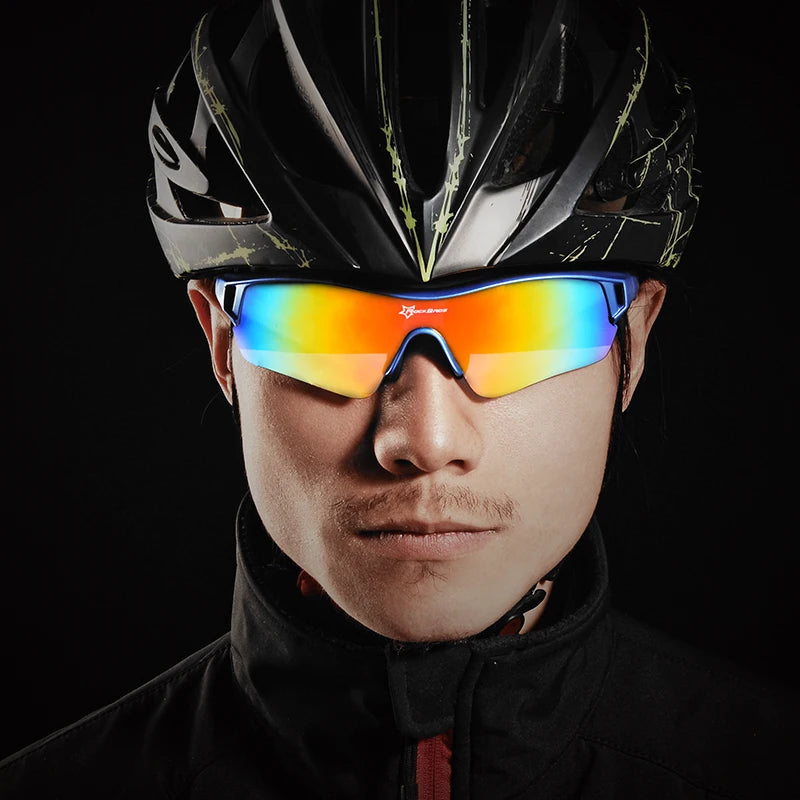 ROCKBROS Polarized Cycling Glasses - Mens Sports Sunglasses for Road MTB Riding - ZOOMNSTORE