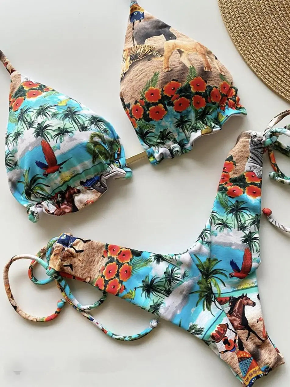 RUOTONGSEPT Womens Sexy Push-Up Bikini Set - 2023 Beachwear Swimwear - ZOOMNSTORE