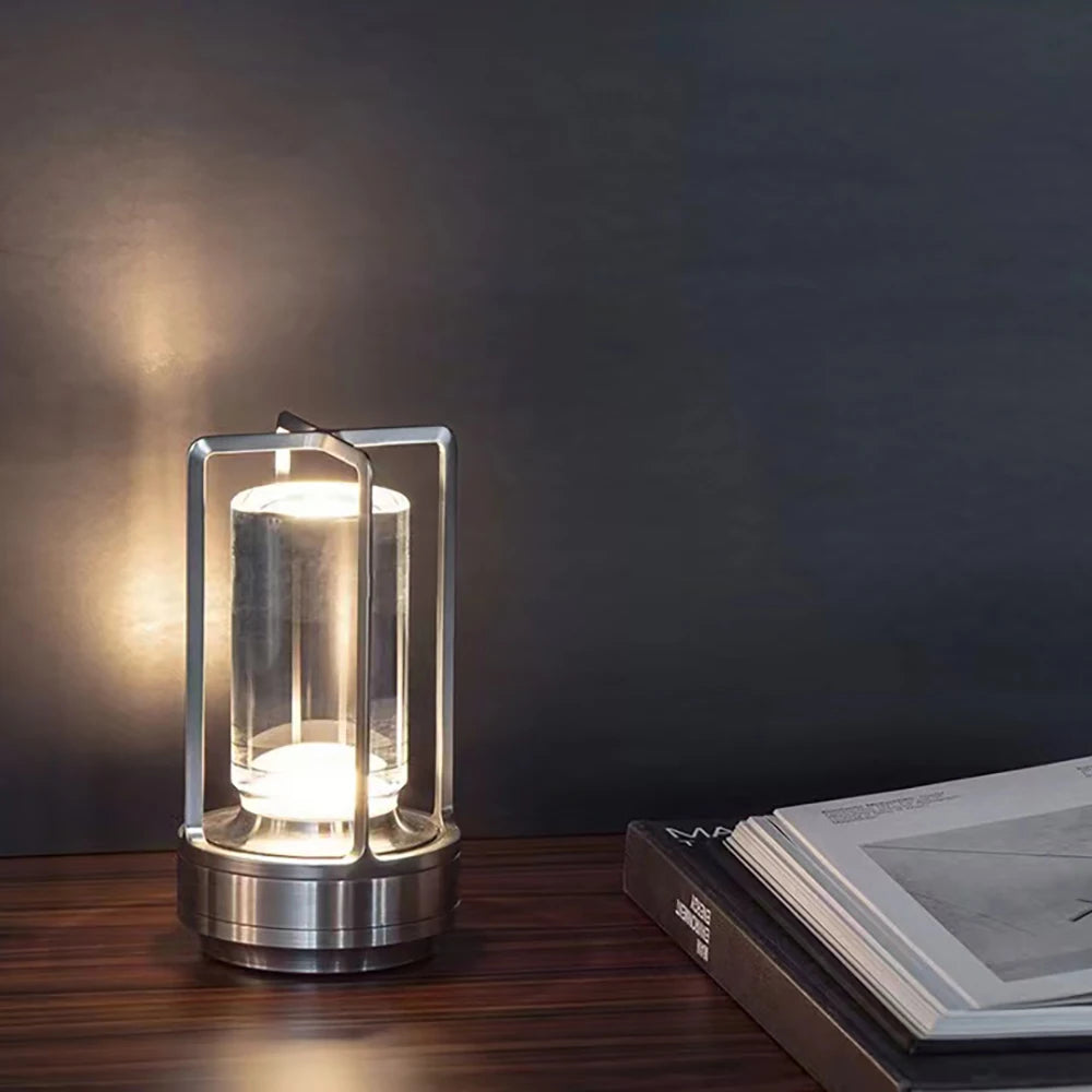 Rechargeable Cross-Shaped Table Lamp - Touch Dimming Night Light for Home Outdoor Decor - ZOOMNSTORE