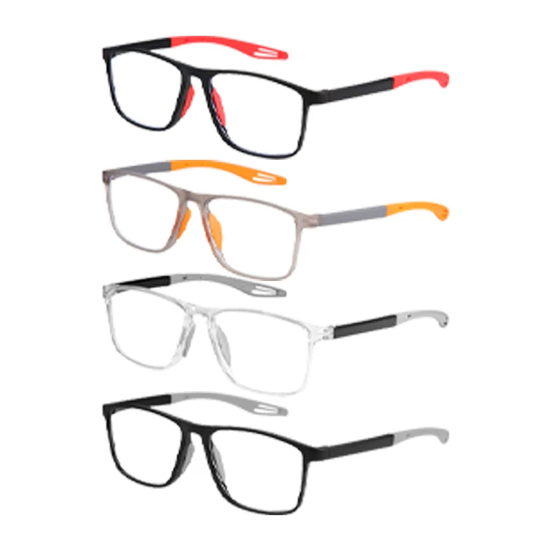 Rectangle Reading Glasses – Sport Non Slip Presbyopia Eyewear for Middle Aged Men & Women - ZOOMNSTORE