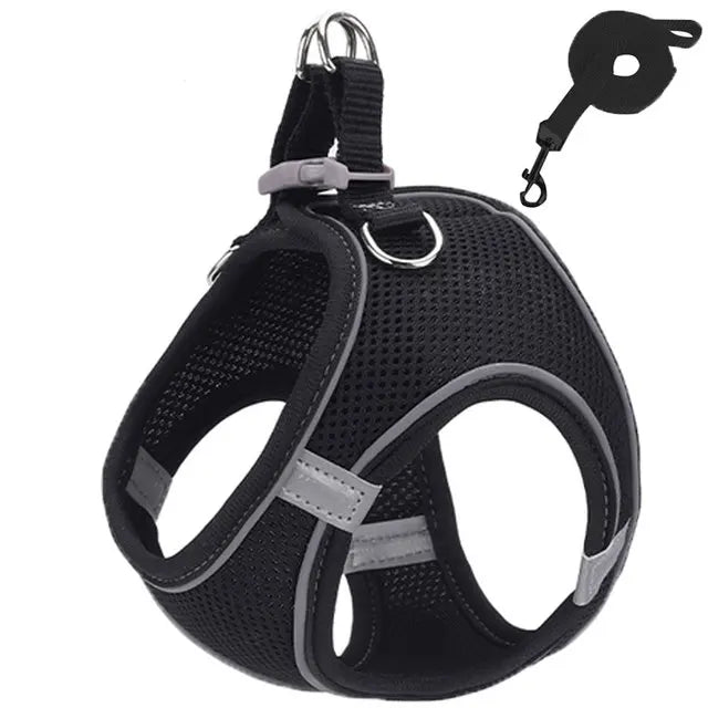 Reflective Cat Harness and Leash Set - Adjustable Pet Harness for Cats and Small Dogs - ZOOMNSTORE