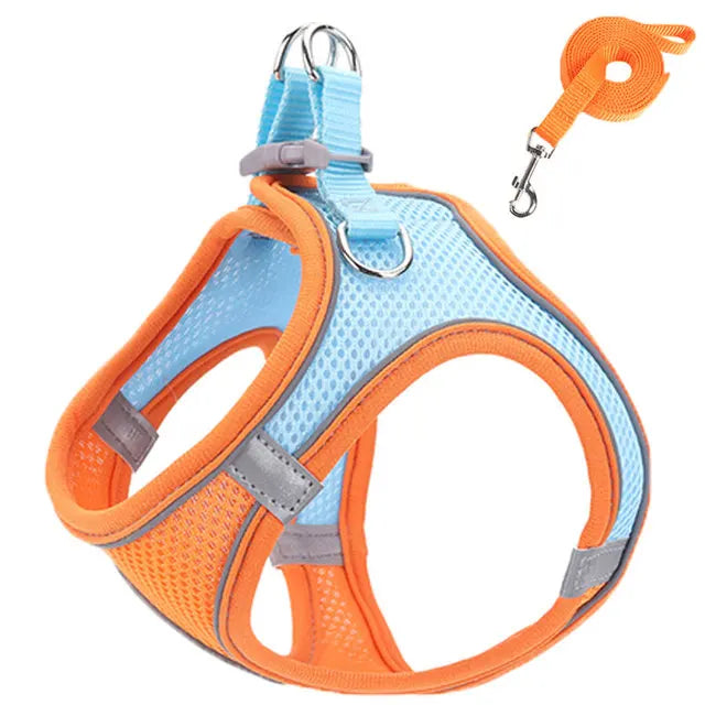 Reflective Cat Harness and Leash Set - Adjustable Pet Harness for Cats and Small Dogs - ZOOMNSTORE