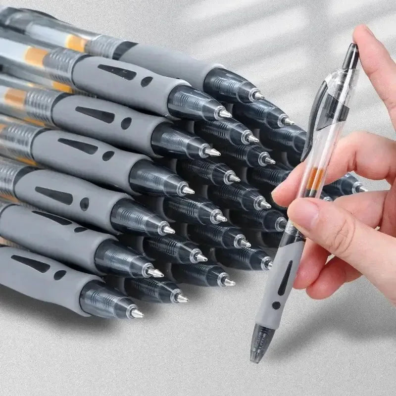 13/30pcs Retractable Gel Pens Set Black/Red/Blue Ink Ballpoint for Writing Refills Office Accessories School Supplies Stationery - ZOOMNSTORE