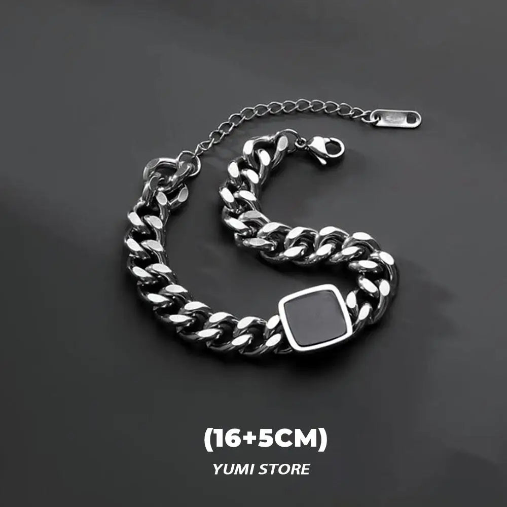 Retro Flame Cross Bracelet - Unisex Hip Hop Titanium Steel Jewelry - ZOOMNSTORE