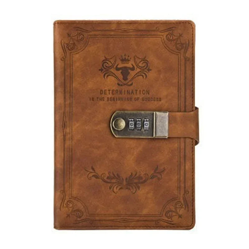 Retro Password Book with Lock - 200 Pages Diary Notebook for Students - ZOOMNSTORE