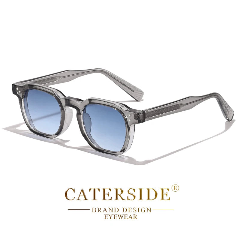 Retro Punk Sunglasses - Small Frame Square Design for Men Women Ideal for Travel Parties and Festivals - ZOOMNSTORE