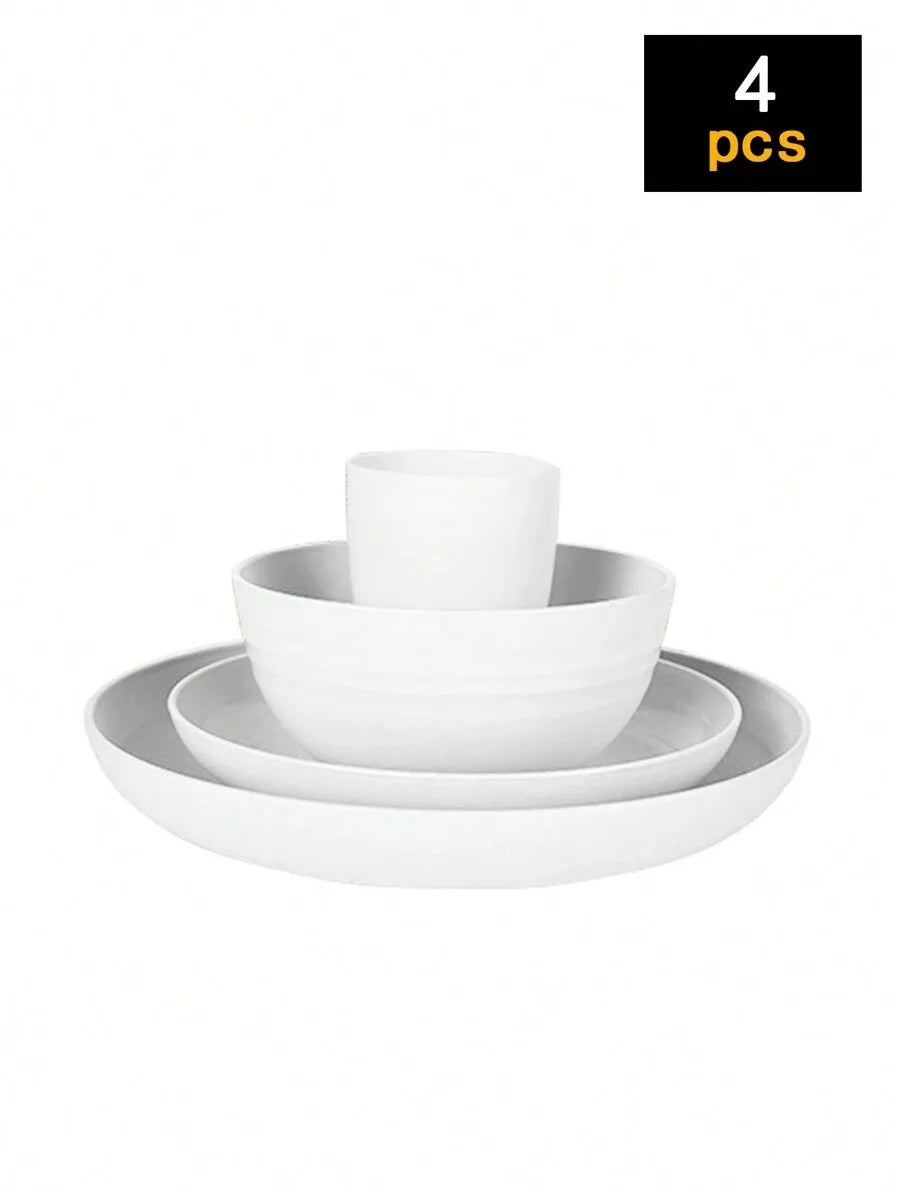 Reusable Plastic Tableware Set - 41624pcs Plates Bowls Cups for Picnics School Supplies - ZOOMNSTORE