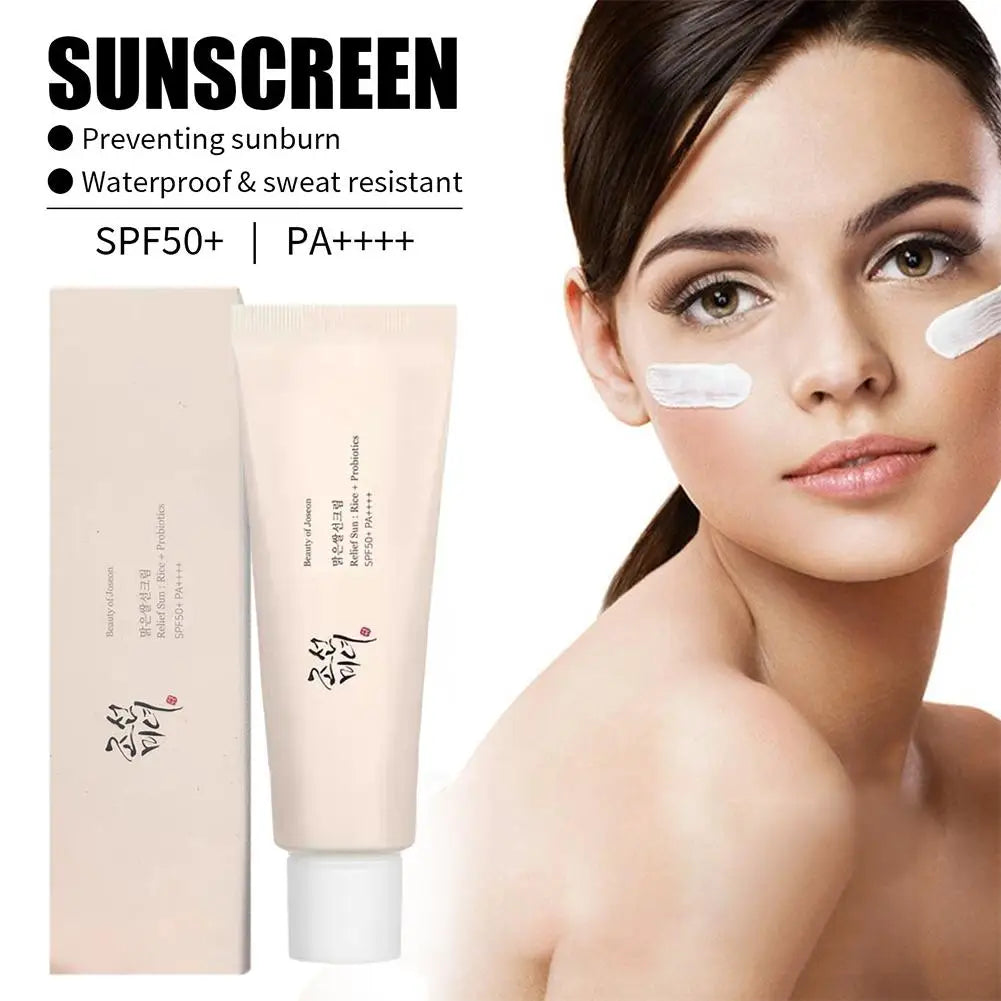 Rice Sunscreen 50ml - Lightweight Non-Greasy Sun Protection for Sensitive Skin - ZOOMNSTORE