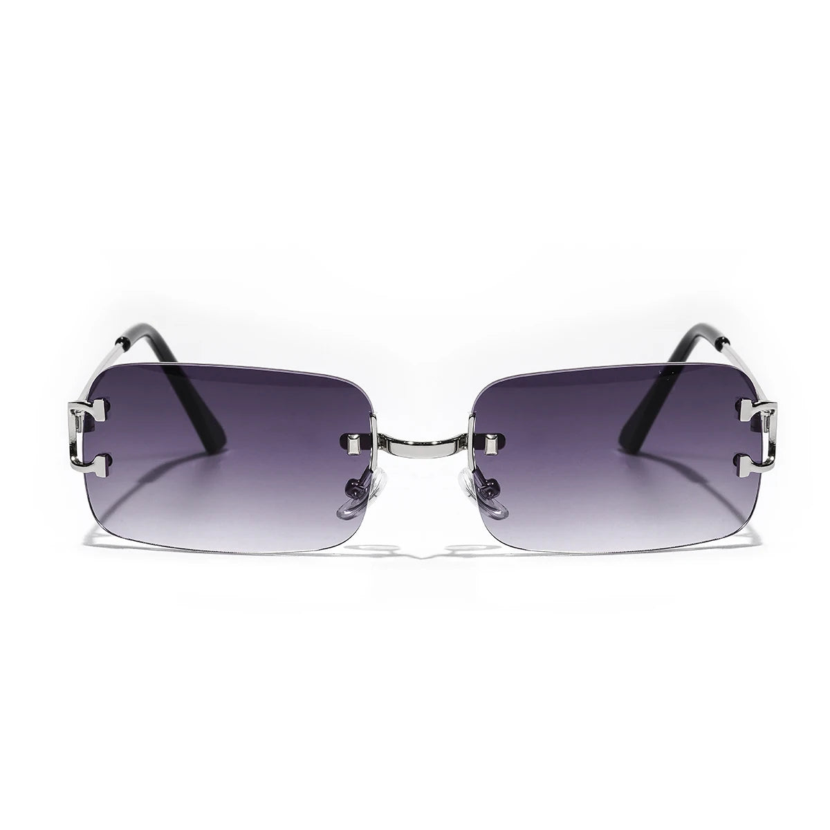 Rimless UV400 Sunglasses - Fashion Square Metal Shades for Men Women - ZOOMNSTORE
