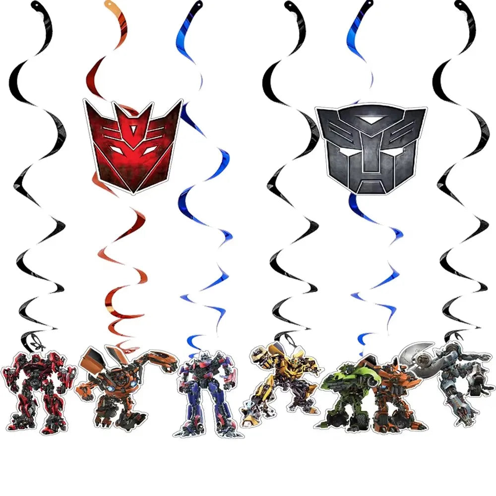Robot Birthday Party Supplies - Disposable Plates Cups Tablecloth Balloons Gift Bags Backdrop - ZOOMNSTORE